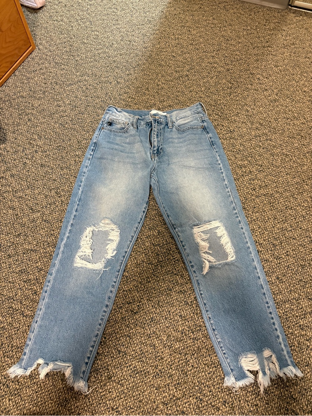 KanCan Light Blue Distressed Boyfriend Jeans